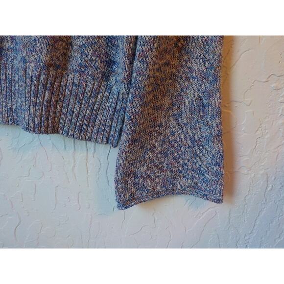 J Crew Blue Soft Knit Pullover Sweatshirt Flare Sleeves  H8986 Women Size Large - Picture 7 of 9